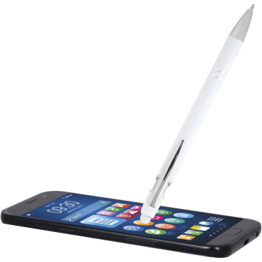 Logo trade corporate gifts picture of: Kish ballpoint pen with silver finish (blue ink)